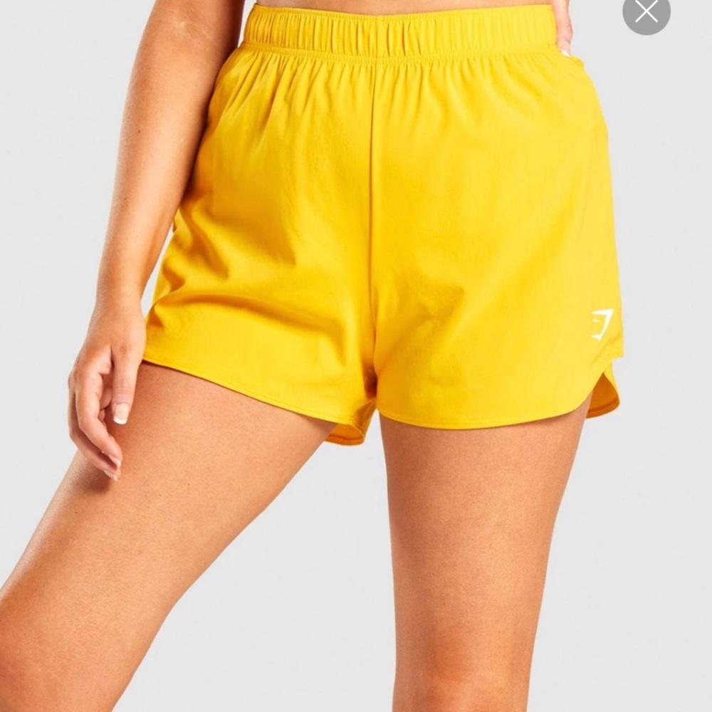 Yellow Gymshark Loose Training Shorts